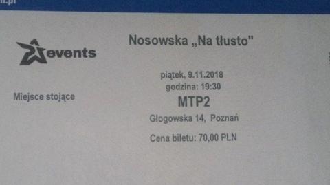 Sprzedam dwa bilety na koncert Nosowskiej