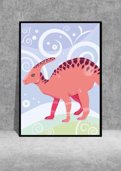 Plakat Pokój Dziecięcy Dinozaury Samoprzylepny 100x150 cm