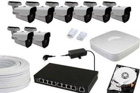 Monitoring IP Zestaw 8x Kamera 4 Mpix + NVR + INNE