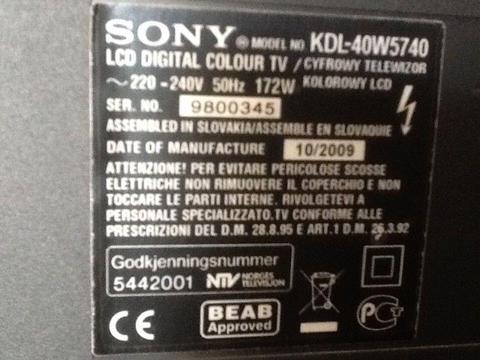 Sony KDL-40W5740