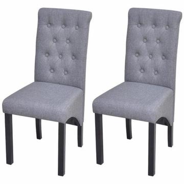 2 krzesła do jadalni z wysokim oparciem, ciemnoszare(242222)