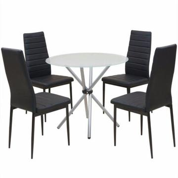 vidaXL Zestaw mebli do jadalni 5 elementów, stół i krzesła(242937)