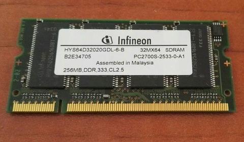 RAM 256MB SDRAM DDR 333 CL2.5 INFINEON sprawna WAW