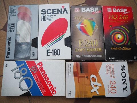 Kasety VHS E 180, E 195, E 200 i E 240