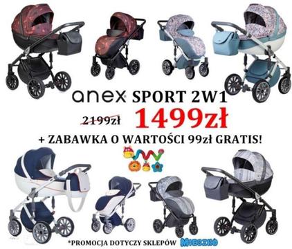Wózek Anex Sport 2w1 NOWY