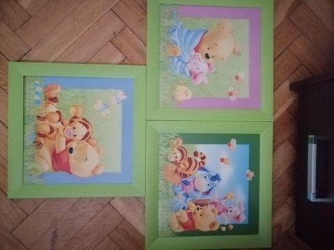 Sprzedam obrazki Disney Kubuś z rodzinką 33x33