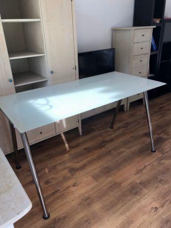 Duże szklane biurko/stół IKEA