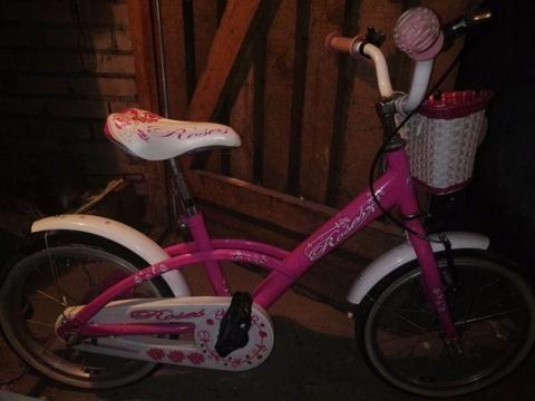 Różowy rowerek 16 cali