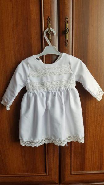 Sukienka na chrzest, rozmiar 68, biała