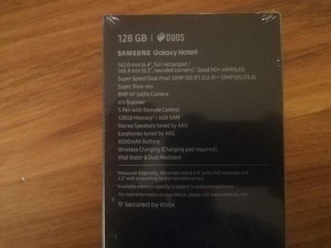 Nowy Samsung Galaxy Note 9 Midnight Black -24 msc gwarancja