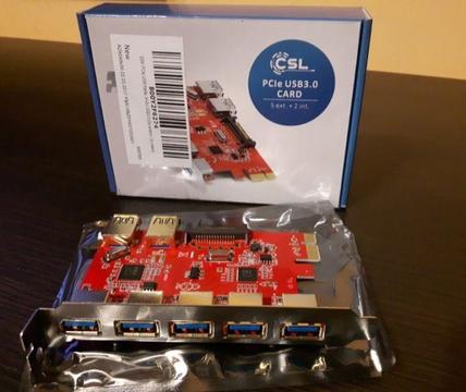 CSL - 7-portowa karta interfejsu USB 3.0 (superszybka) PCIe Express