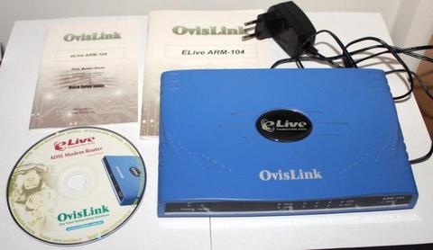 Modem ADSL/Router/4x Lan/USB ADSL Modem OvisLink ELive ARM