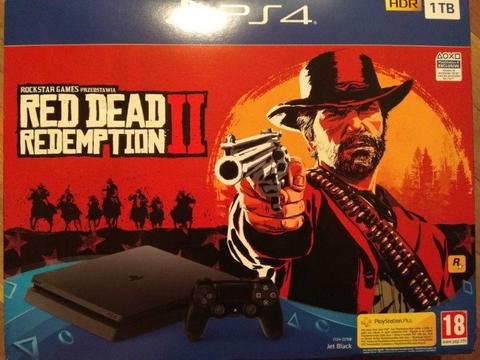 Playstation Slim 4 1TB + Red Dead Redemption 2 NOWE