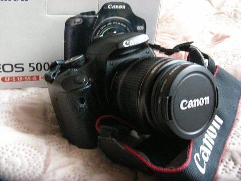 Cyfrowa lustrzanka Canon 500D filmy Full HD + Canon IS 18-55 mm AF podgląd na żywo HDMI 15,1 mpix