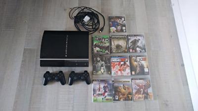 Ps3+10 gier+2pady+całe okablowanie