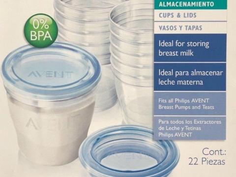 Avent pojemniki na mleko i pokarm 180 ml + 2 adaptery do laktatora NOWE