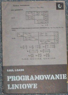 Programowanie liniowe, programowanie nieliniowe