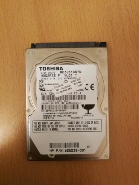 Dysk twardy HDD 320gb do laptopa Toshiba