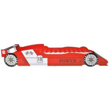 vidaXL Łóżko dziecięce w kształcie samochodu, 90x200 cm, czerwone (244464)