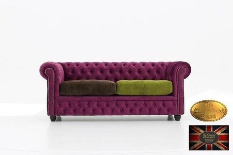 Chesterfield sofa 3 os Fluweel mix