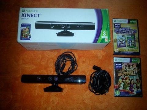 Kinect do xbox360 + 3 gry