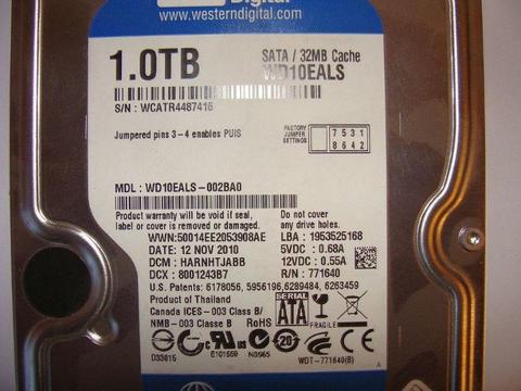 Dysk HDD do komputera stacjonarnego 1000 GB / 1TB/