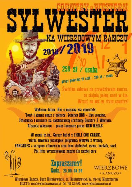 Sylwester 2018 - Country & Western Party - Wierzbowe Ranczo