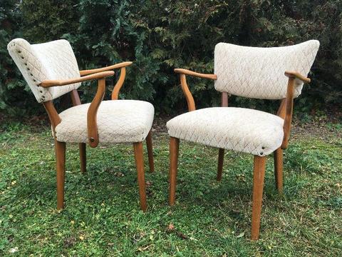 krzesła klubowe, PRL, lata 50 60
