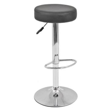 vidaXL Obrotowe stołki barowe, 2 szt, sztuczna skóra, kolor czarny (244181)