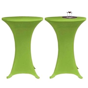 vidaXL Elastyczne nakrycie stołu zielone 2 szt. 60 cm (131431)