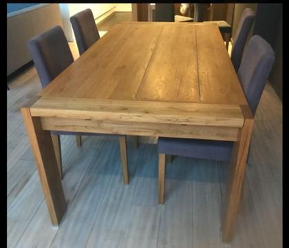Stół do jadalni z litego drewna dąbowego 200x100cm