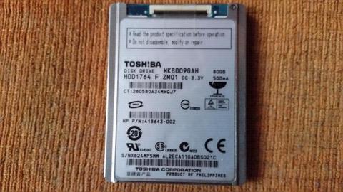 Dysk 80GB Toshiba 1,8' MK8009GAH