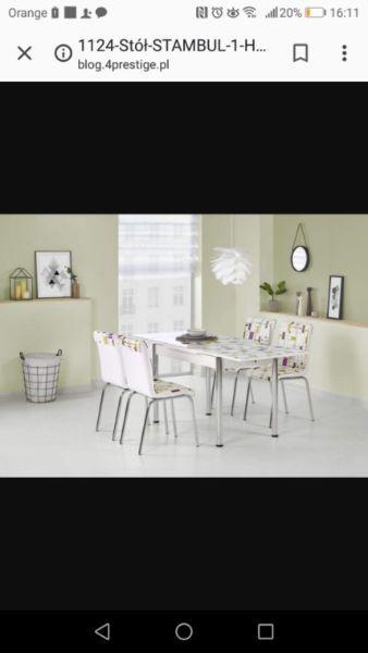 Stół black Red White