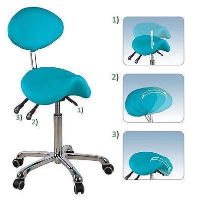 Krzesło siodłowe regulowane obrotowe niebieskie kosmetyczne