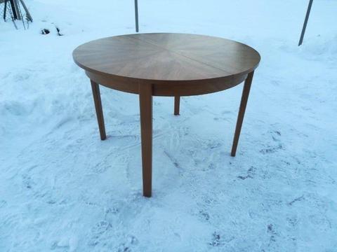 STÓŁ drewniany / STOLIK rozkładany dąb / Koło 110 / 110-150