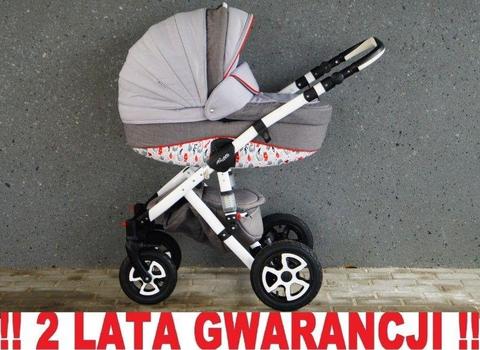 Wózek ADAMEX BARLETTA DREAM COLLECTION 2w1 - świetny stan ! Wysyłka