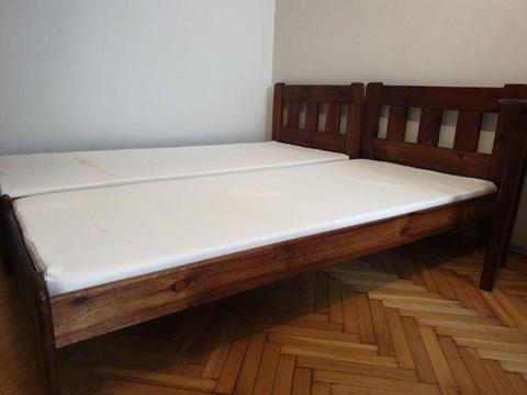Łóżka 90x200 drewniane kolor dąb
