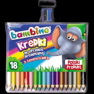 Kredki ołówkowe bambino 18 kolorów