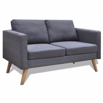 Ciemno szara 2 osobowa, materiałowa sofa(242220)