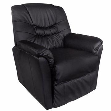 Fotel wypoczynkowy, masujący, podgrzewany, czarny(60045)