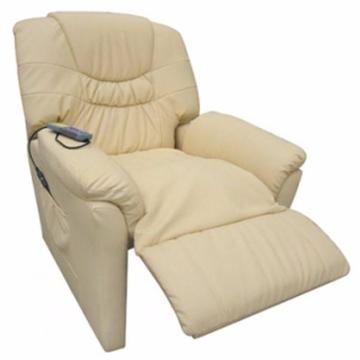Fotel wypoczynkowy z funkcją masażu. Podgrzewany, kremowy(60044)