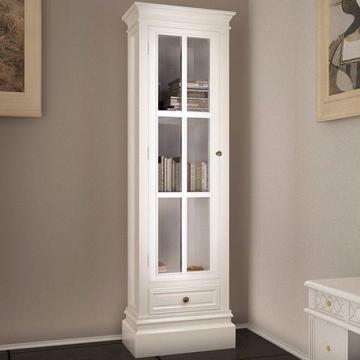 Kredens z 3 półkami i drzwiami, biały(60639)