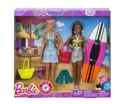 Barbie 2 lalki plażowiczki z akcesoriami FNY32 Mattel