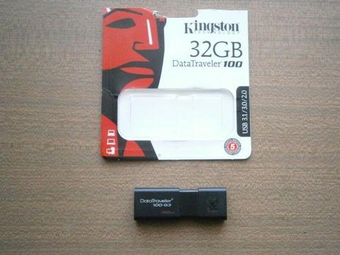 Pendrive kingston 32gb datatraveler 100 g3 (usb 3.0)