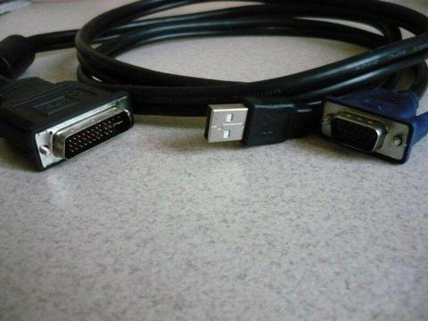 Tanio nowy kabel do projektorów DELL INFOCUS,Toshiba VGA USB na M1-DA specjalny kabel do projektorów