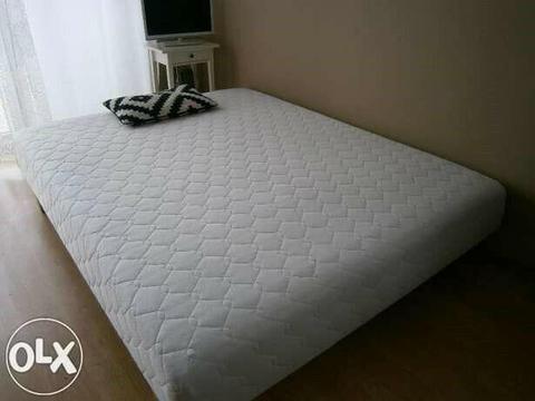 Luksusowe białe łóżko IKEA 160/200 /dwie warstwy sprężyn/ JAK NOWE