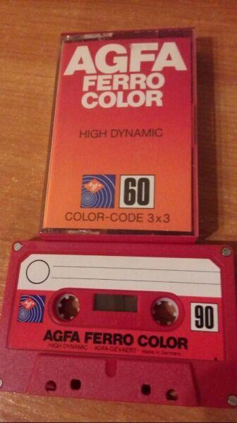 AGFA FERRO COLOR = kaseta magnetofonowa vintage lata 80 używana