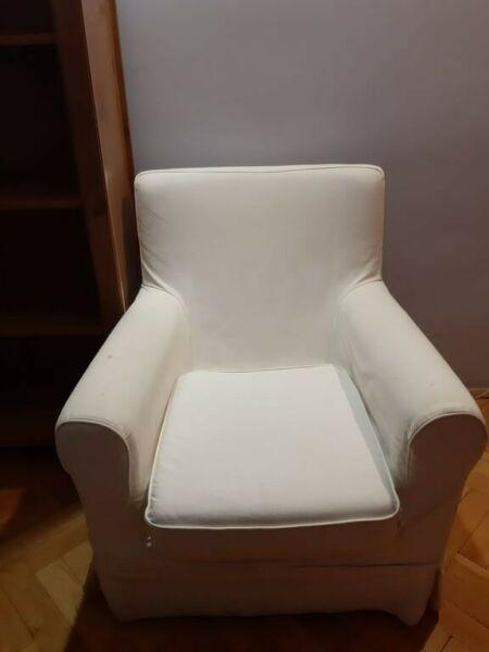 Fotel Ikea biały / krem