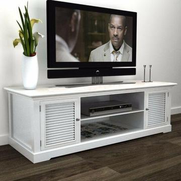 Stolik pod TV, drewniany, biały(241373)