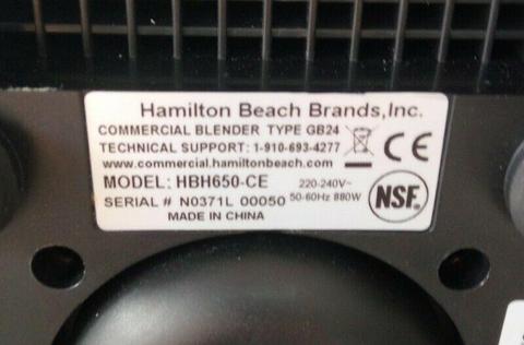 Blender Hamilton Beach Tempest 9/19/1